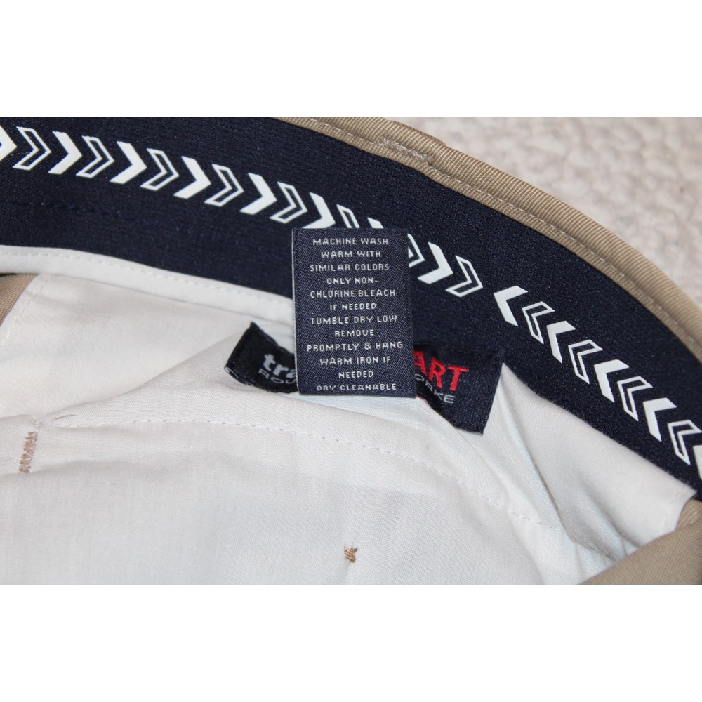 Preppy Business Casual Roundtree & Yorke Travel Smart Pants Khaki Men's 42x32 - Picture 6 of 6